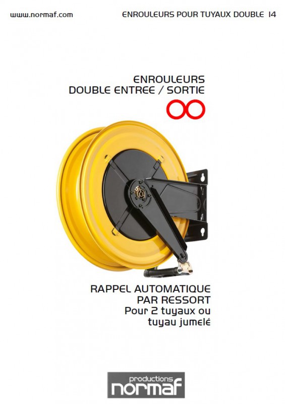 Enrouleur pour tuyaux double